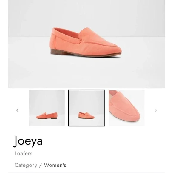 Aldo Joeya Loafers Women's Size 8 Orange Suede Slip On Pointed Toe Shoes - Picture 15 of 16